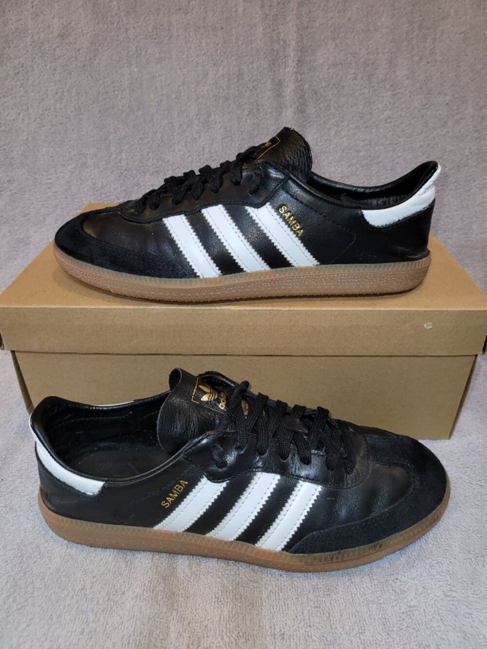 Adidas Samba Decon Black White Sneakers Mens 5 / Women’s 6 IF0641 Gum Bottom